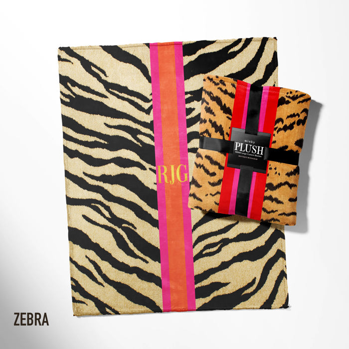 Personalized Tiger & Zebra Stripe Blanket, trendy popular gift, Best Seller, Teen, Tween, Daughter, Unique Gift