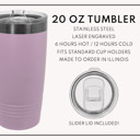  Personalized Birth Flower Tumbler | 4 Color Options