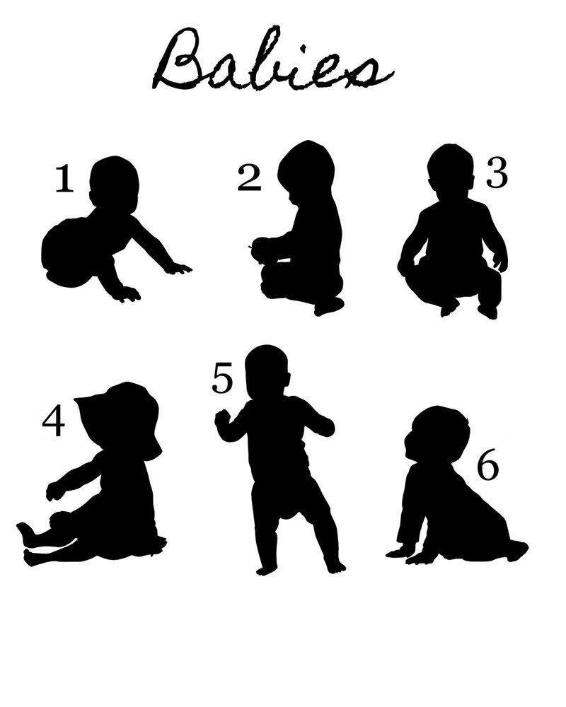 Personalized Silhouette Art Print Keepsake