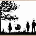  Personalized Silhouette Art Print Keepsake