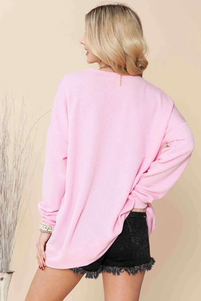 WAVE RIB OVERSIZED SWEATSHIRT