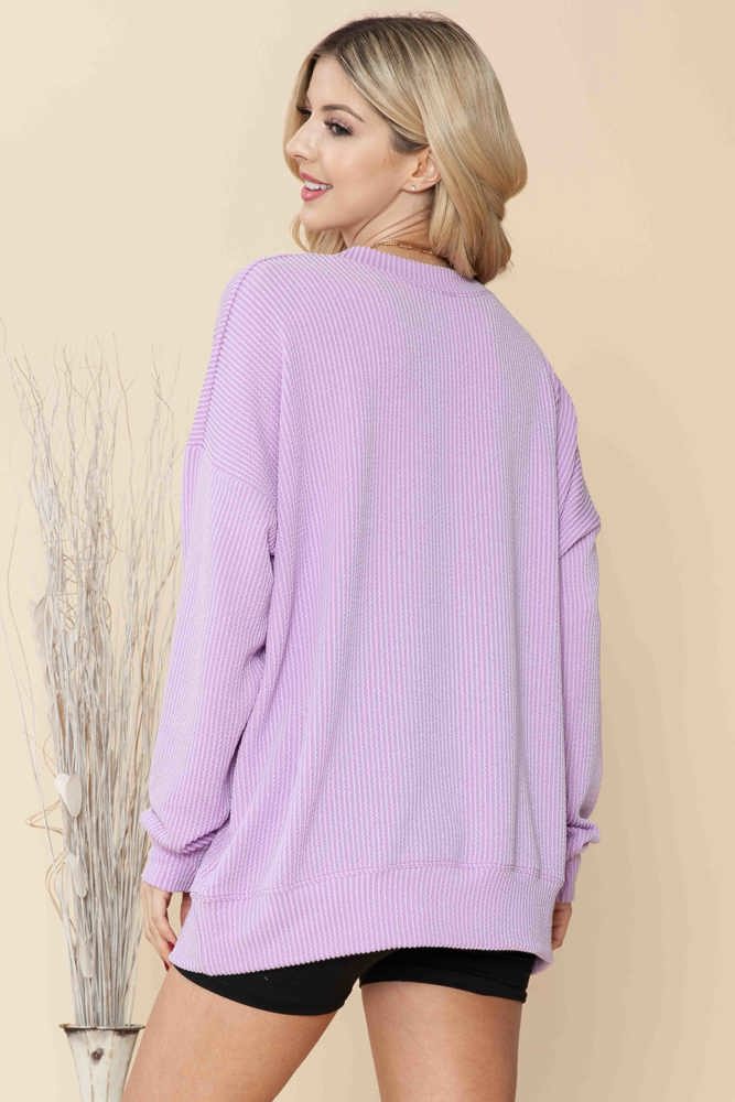 WAVE RIB OVERSIZED SWEATSHIRT