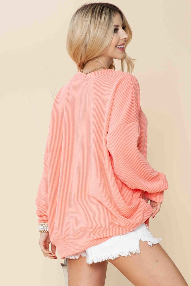 WAVE RIB OVERSIZED SWEATSHIRT