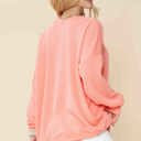 L-XL SALMON WAVE RIB OVERSIZED SWEATSHIRT