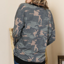 Small CAMO V-NECK CAMOUFLAGE TUNIC TOP