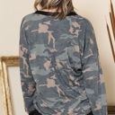 Medium CAMO V-NECK CAMOUFLAGE TUNIC TOP