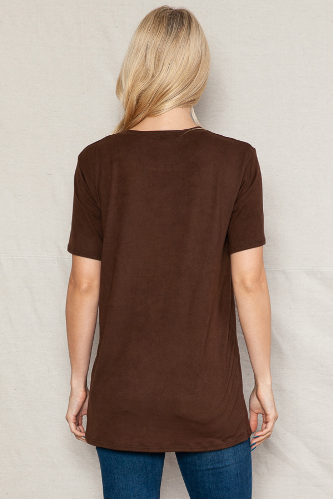 SUPER SOFT BASIC SOLID SHORT SLEEVE TOP