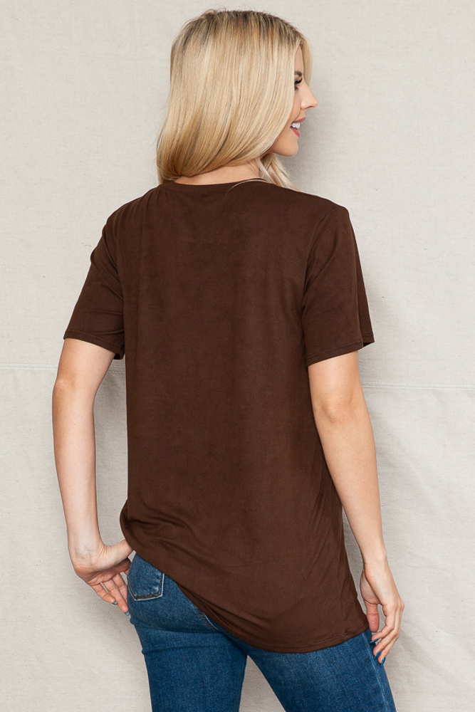 SUPER SOFT BASIC SOLID SHORT SLEEVE TOP