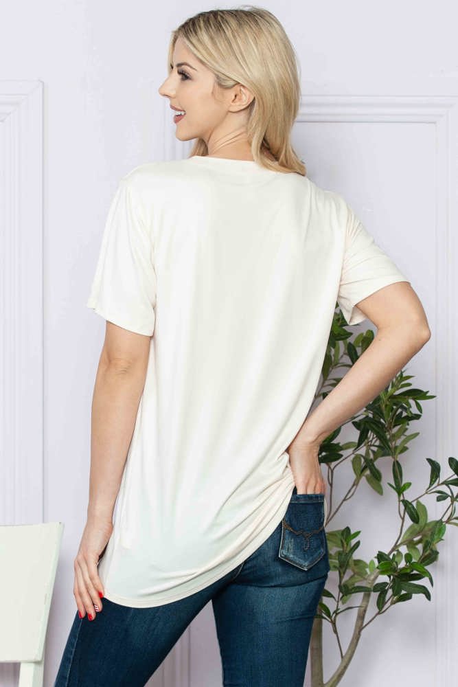 SUPER SOFT BASIC SOLID SHORT SLEEVE TOP