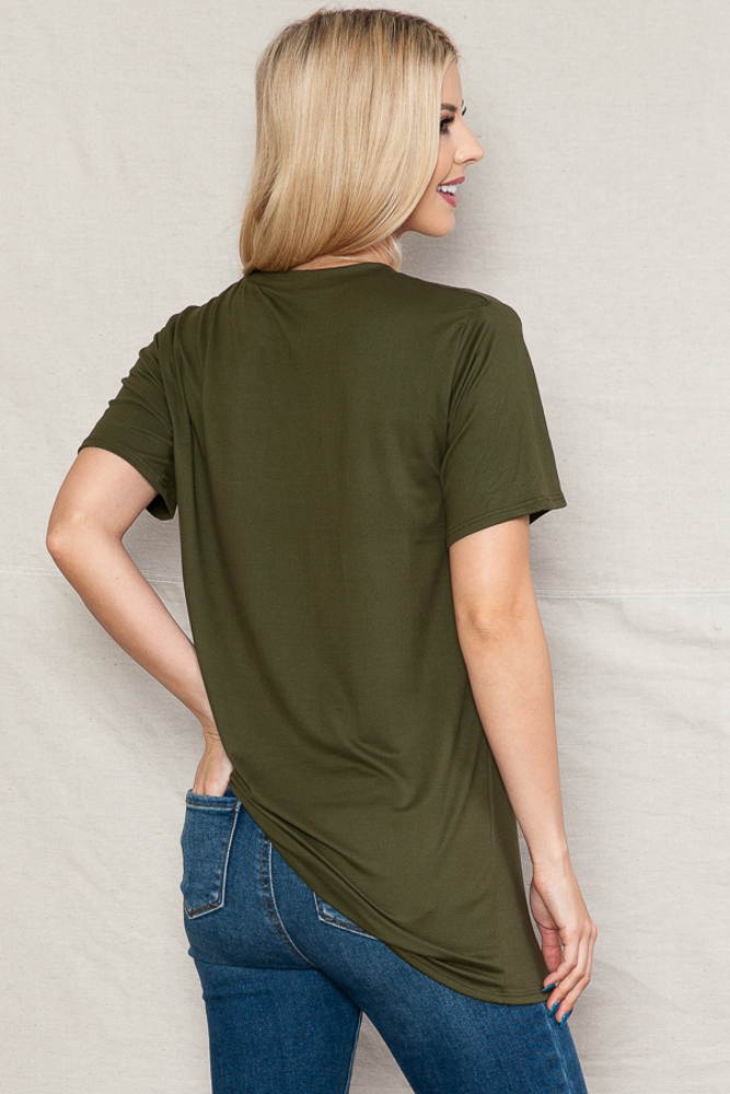 SUPER SOFT BASIC SOLID SHORT SLEEVE TOP