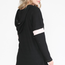 Medium BLACK TUNIC HOODIE WITH NEON CONTRAST