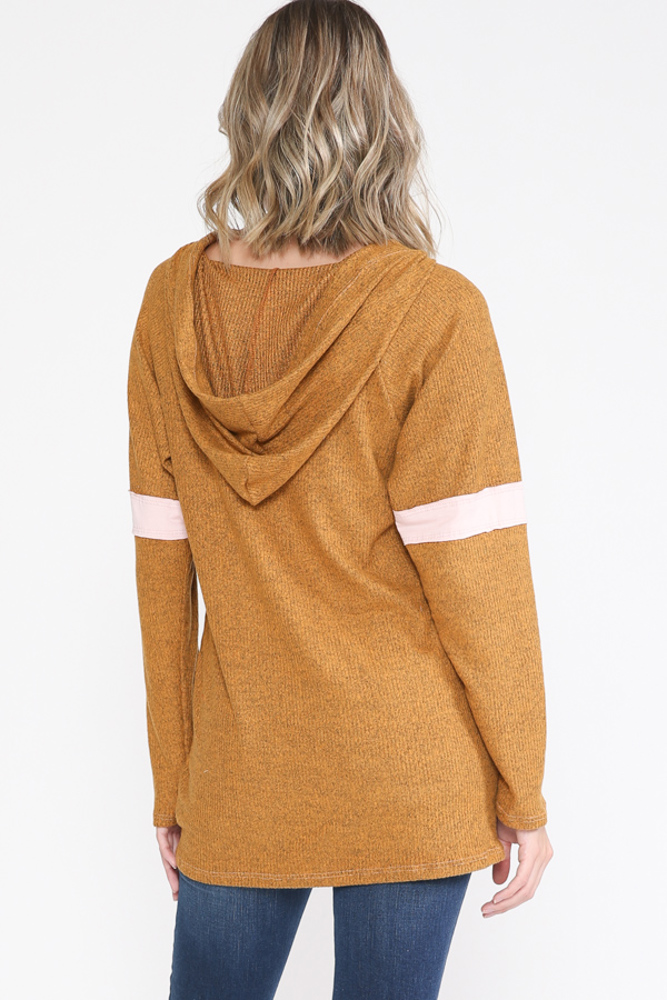 TUNIC HOODIE WITH NEON CONTRAST