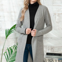 XL OLIVE SUPER SOFT FABRIC MIDI OPEN CARDIGAN