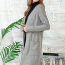 XL OLIVE SUPER SOFT FABRIC MIDI OPEN CARDIGAN