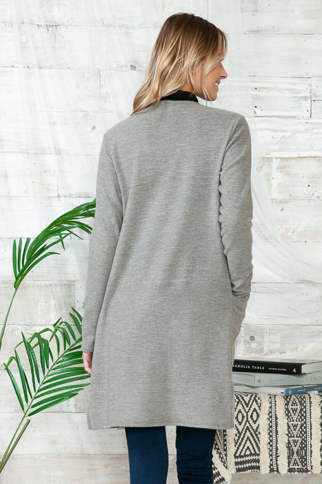 SUPER SOFT FABRIC MIDI OPEN CARDIGAN