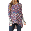 XL MULTI Hi-Low Chevron Tunic with Thumb Hole