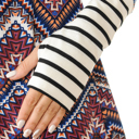 XL MULTI Hi-Low Chevron Tunic with Thumb Hole