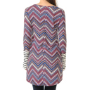 XL MULTI Hi-Low Chevron Tunic with Thumb Hole