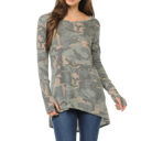 Medium CAMO Camo Hi-Low Tunic with Color Block Sleeves