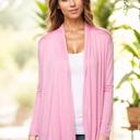Large NAVY/FUCHSIA/PINK 3 Pack Long Sleeve Cardigan for Women Open Front Dressy (Multi Colors Office Cardigan)