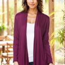 Medium PLUM/RED/YELLOW 3 Pack Long Sleeve Cardigan for Women Open Front Dressy (Multi Colors Office Cardigan)