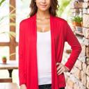 Medium PLUM/RED/YELLOW 3 Pack Long Sleeve Cardigan for Women Open Front Dressy (Multi Colors Office Cardigan)