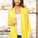 XL PLUM/RED/YELLOW 3 Pack Long Sleeve Cardigan for Women Open Front Dressy (Multi Colors Office Cardigan)