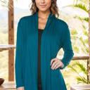 Small PURPLE/TEAL/R.BLUE 3 Pack Long Sleeve Cardigan for Women Open Front Dressy (Multi Colors Office Cardigan)