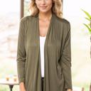 Medium ROSE/MAGENTA/OLIVE 3 Pack Long Sleeve Cardigan for Women Open Front Dressy (Multi Colors Office Cardigan)