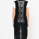 XL BLACK HI-LOW BACK LACE DETAIL VEST