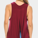 Medium BURGUNDY TANK TOP WITH BACK KNOT