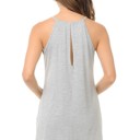 XL HEATHER GREY TANK TUNIC WITH KEYHOLE BACK