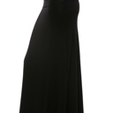 Large BLACK SOLID MAXI SKIRT