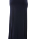 Small NAVY SOLID MAXI SKIRT