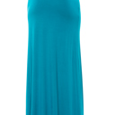 Small TURQUOISE SOLID MAXI SKIRT