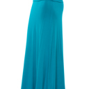 Large TURQUOISE SOLID MAXI SKIRT