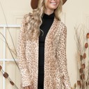 Small TAN ANIMAL CARDIGAN WITH THUMB HOLE
