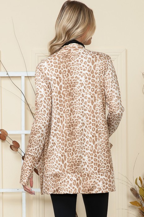 ANIMAL CARDIGAN WITH THUMB HOLE