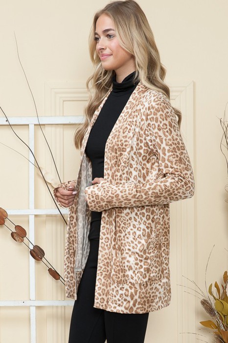 ANIMAL CARDIGAN WITH THUMB HOLE