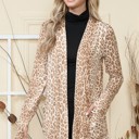 XL TAN ANIMAL CARDIGAN WITH THUMB HOLE