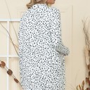 Medium WHITE DOT PRINT OPEN CARDIGAN WITH THUMB HOLE