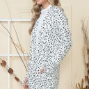 Large WHITE DOT PRINT OPEN CARDIGAN WITH THUMB HOLE