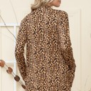 Small ANIMAL LEOPARD PRINT OPEN CARDIGAN WITH THUMB HOLE