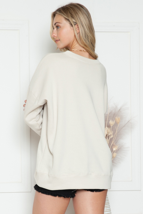 CUSTOM SOLID FLEECE OVERSIZED SWEATSHIRT