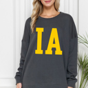 S-M CHARCOAL CUSTOM SOLID FLEECE OVERSIZED SWEATSHIRT