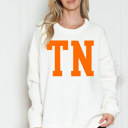 S-M IVORY CUSTOM SOLID FLEECE OVERSIZED SWEATSHIRT