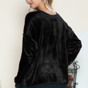 S-M BLACK OVERSIZED PLUSH SWEATSHIRT