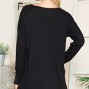 XL BLACK THERMAL LONG SLEEVE TUNIC TOP