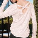 Medium PINK ANIMAL PRINT BACK CRISSCROSS TUNIC TOP