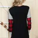 XL BLACK TUNIC TOP WITH COLOR BLOCK SLEEVES
